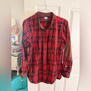 Kavu Red and Black Plaid Shirt